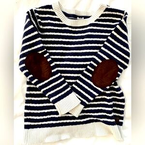 Janie & Jack summer cotton sweater suede know patches. Boys size 3